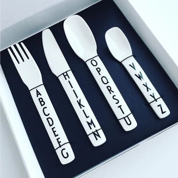Design Letters Melamine Alphabet Letters Children’s 4pc Utensil Set, Boxed - Picture 11 of 11
